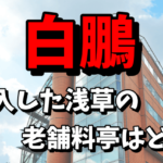 【相撲部屋】白鵬が購入した浅草の老舗料亭はどこ？住所や場所を調査！